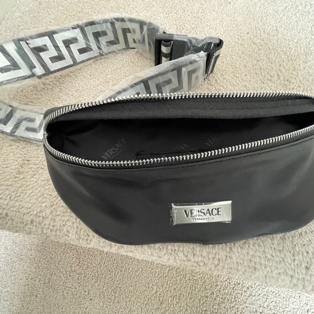 Versace Black Belt Bag for Men